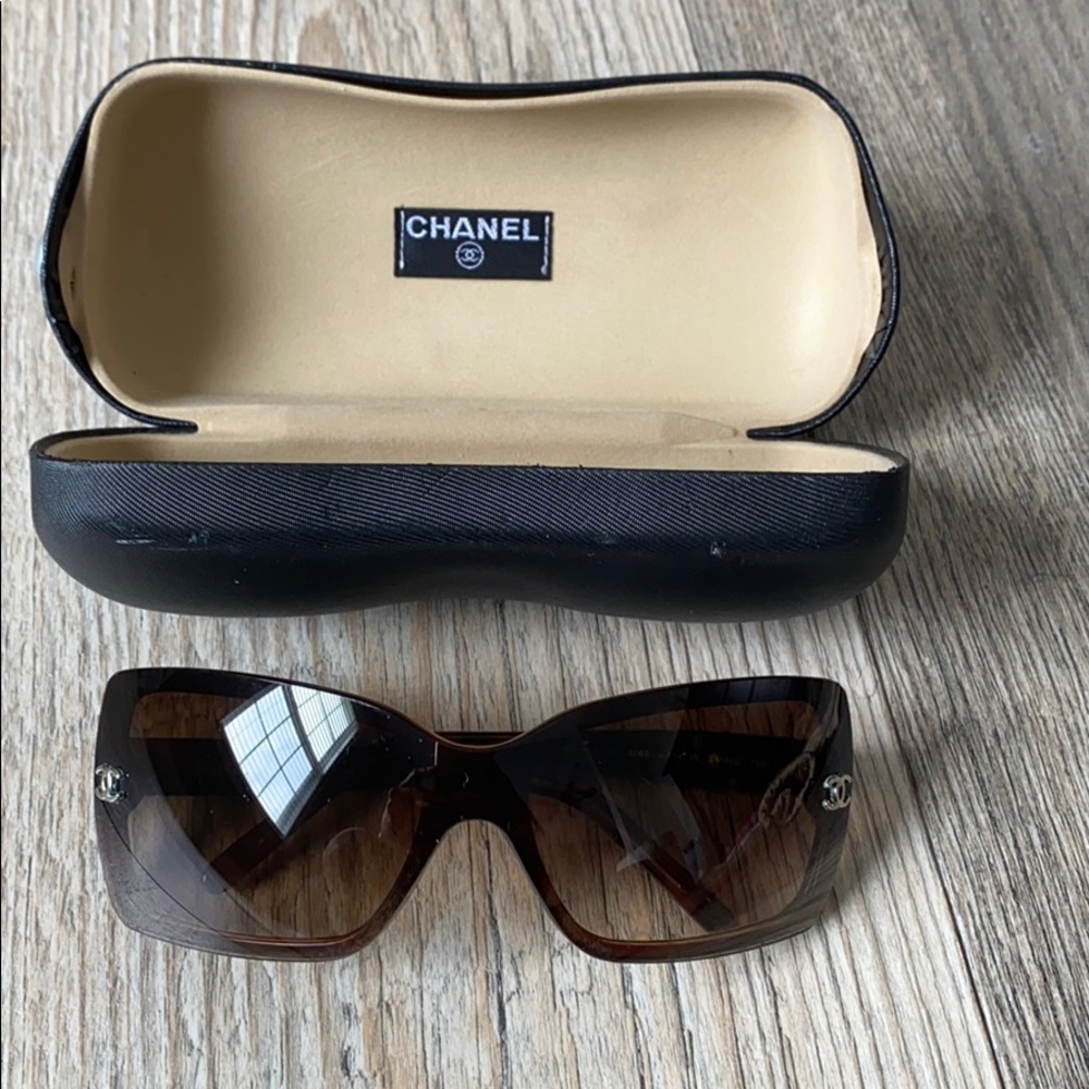 SOLD!! Chanel 5065 Small Brown Sunglasses